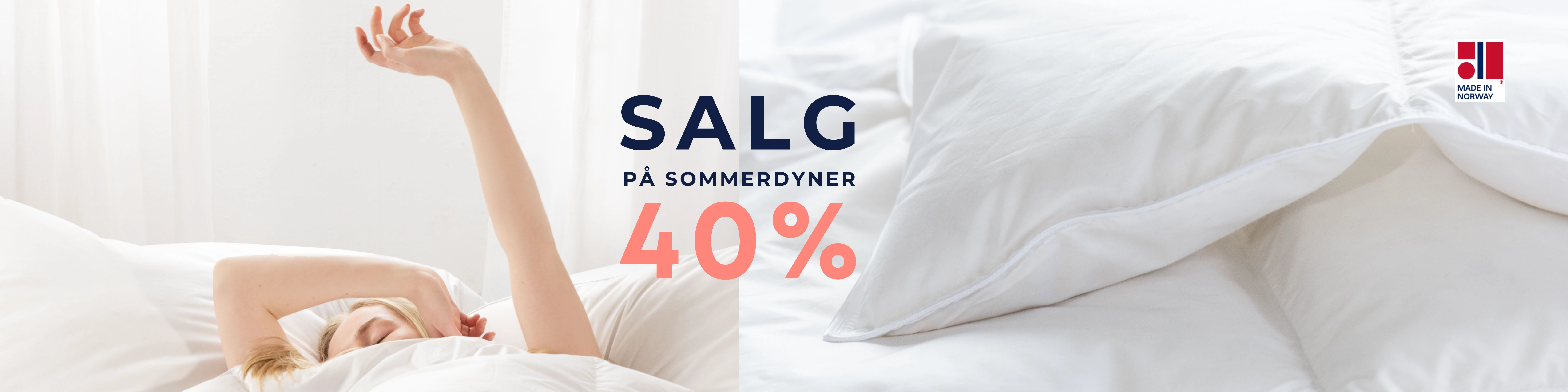 Stort salg på sommerdyner - hele 40% 